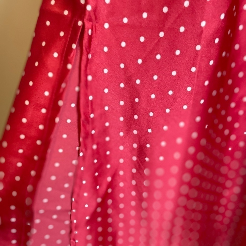 NWT Jopna Red & White Fairycore  Coquette Girl Silky Slip Dress Size Medium - Picture 11 of 11